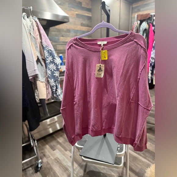 easel Tops - Pink Women's Easel Sweatshirt